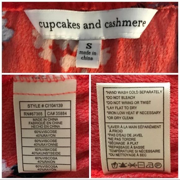 Cupcakes and Cashmere Red Off Shoulder Top Small S - Picture 7 of 8